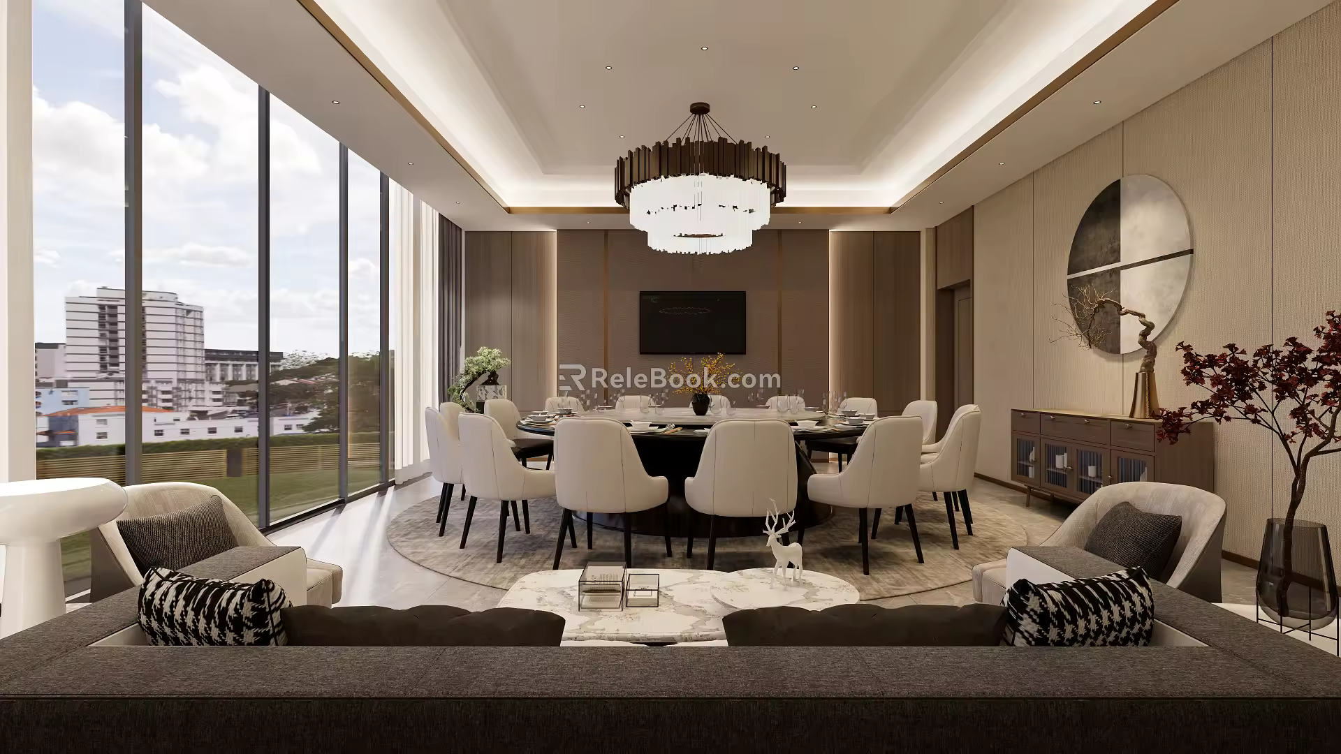 Modern private rooms 3d model