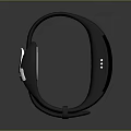 Modern Black Smart Watch With Sleek Strap And Digital Display Design 3d model