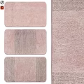 Soft Light Pink Square Rugs With Different Textures For Home Decoration 3d model