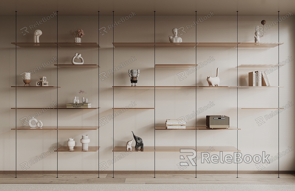 Modern Bookshelf Storage Rack model