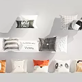 Stylish Decorative Pillows Featuring Text Designs Animal Patterns and Diverse Colors for Home Decor