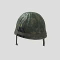 Camouflage Pattern Military Style Cotton Hat With Brim And Adjustable Straps