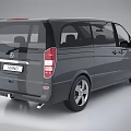 Mercedes Benz Black MPV With Sleek Exterior Design And Silver Wheels