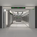 Modern Clothing Store Interior With Display Racks Lighting And Cashier Counter