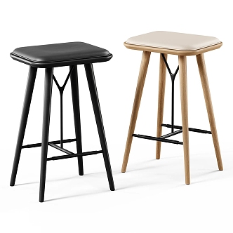 Modern Bar Stool Collection 3d model