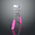 Stylish Eyelash Curler With Pink Handles And Silver Metal Frame For Daily Use