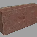 Building Exterior Wall With Red Brown And Gray Rough Texture Brick 3d model