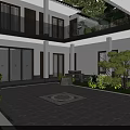 Luxurious Detached Villa With Landscaped Garden Outdoor Terrace And Tree Surrounded Greenery