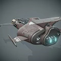 Advanced Interstellar Spaceship With Sleek Wings Cockpit And Thruster Design