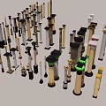 European-style pillar props 3d model