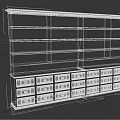 Black Storage Cabinet With Multiple Shelves And Drawers For Home Organization