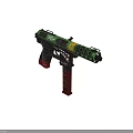 Green Black Red Toy Gun Amusement Equipment With TEBS Sandstorm Graffiti Design Details