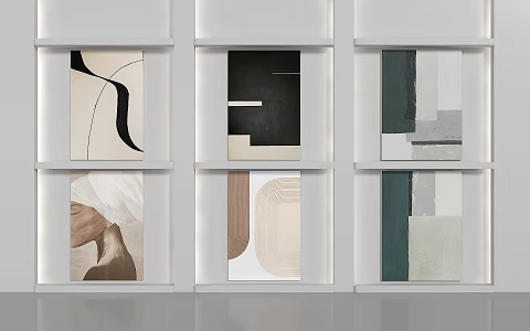 Abstract Painting Living Room Hanging Painting Hallway Hanging Painting 3d model