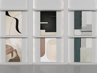 Abstract Painting Living Room Hanging Painting Hallway Hanging Painting 3d model