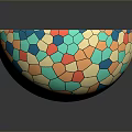 Colorful Glass Mosaic Bowl With Vibrant Multicolored Tiles For Home Decor