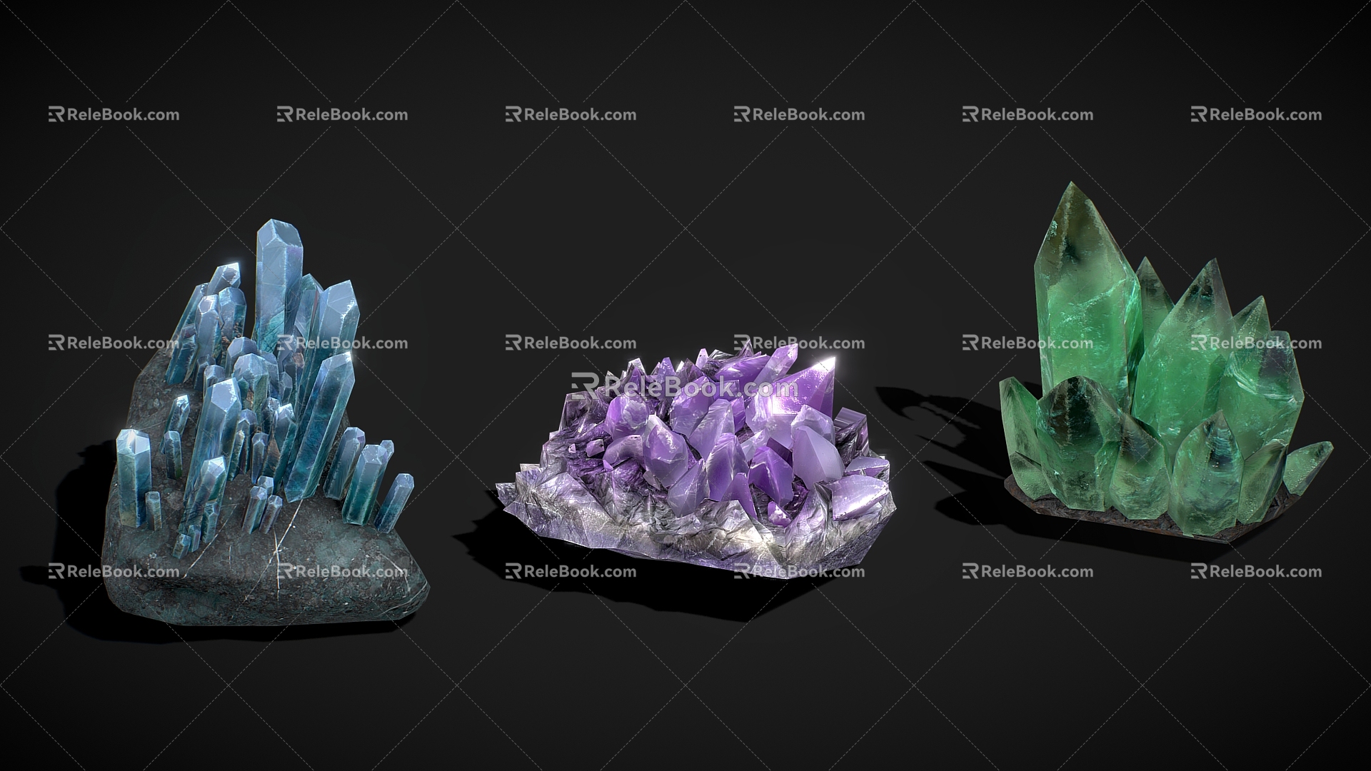 Crystal Quartz Stone Quartz Mineral Gem Mineral Ore 3d model