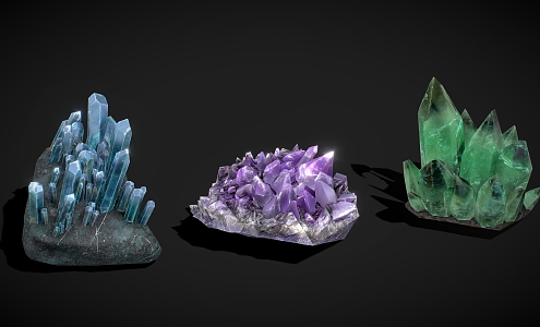 Crystal Quartz Stone Quartz Mineral Gem Mineral Ore 3d model