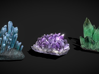 Crystal Quartz Stone Quartz Mineral Gem Mineral Ore 3d model