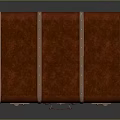 Vintage Red Leather Trunk With Metal Clasps And Textured Surface Design