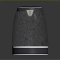 Modern Stainless Steel Cylindrical Electric Kitchen Appliance With Black Lid And Reflective Surface