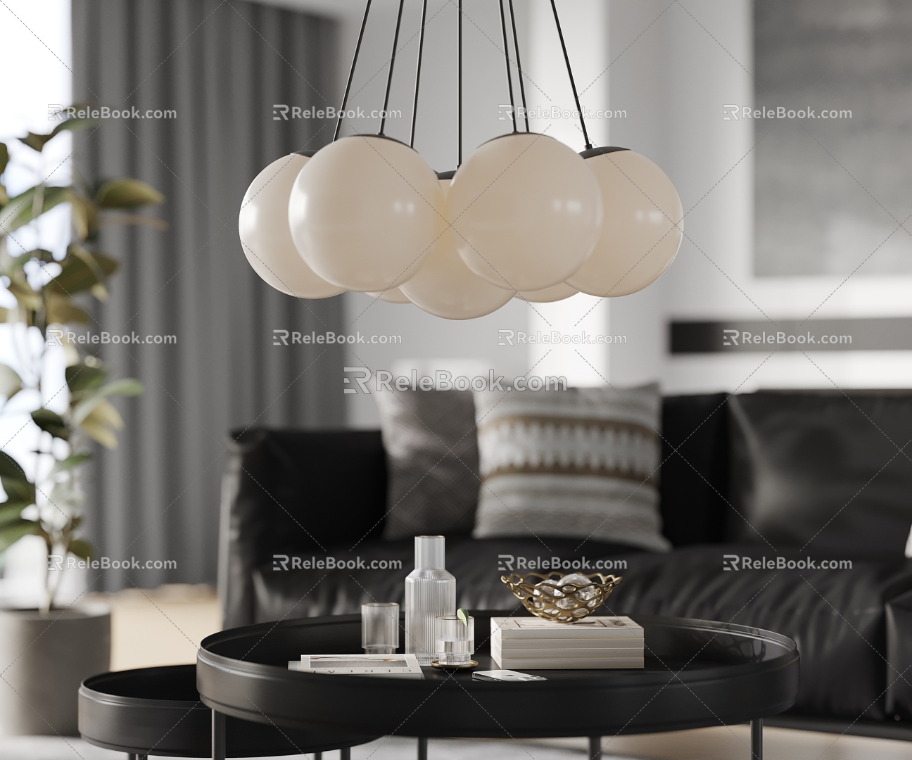 Pendant lamp Spherical lamp Art lamp 3d model