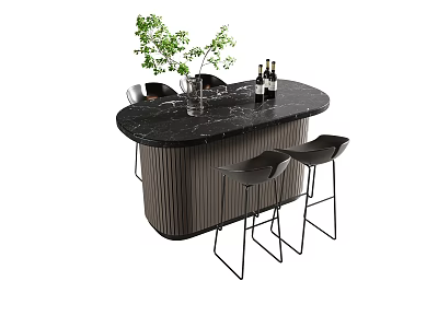 Modern Bar Middle Island Bar Chair 3d model