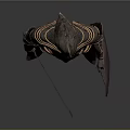 Full Body Medieval Knight Armor With Ornate Metallic Design And Golden Accents