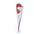 Modern Sculptural Art Installation Featuring Red And White Curved Design Elements 3d model