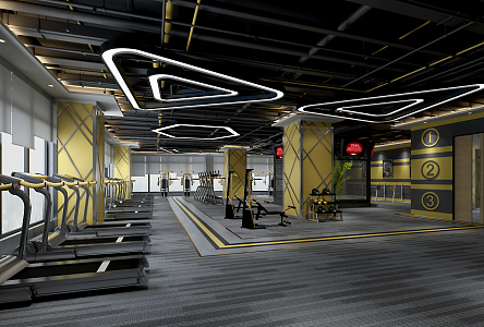 INDUSTRIAL LOFT GYM 3d model