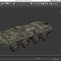 Armored Vehicle BTR80 Armored Transport Vehicle Armored Vehicle Launcher Infantry Vehicle Low Face Number Low Model Simple Model Game Sub-era Film and Television Level 3d model