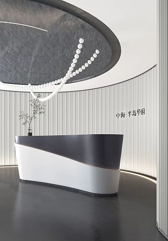 Modern reception desk Sales front desk 3d model