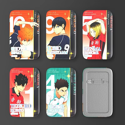 Colorful Anime Character Badges With Various Designs 3d model Colorful Anime Character Badges With Various Designs 3d model