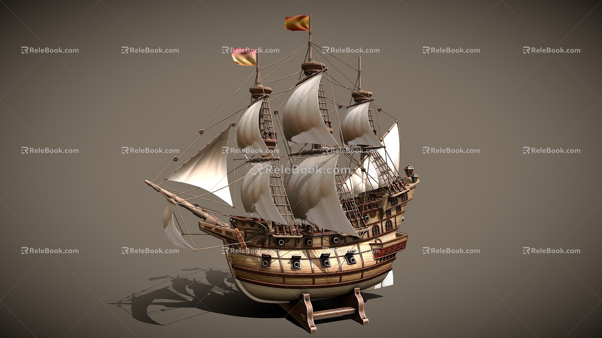 Modern Sailing Spanish Sailing 3d model