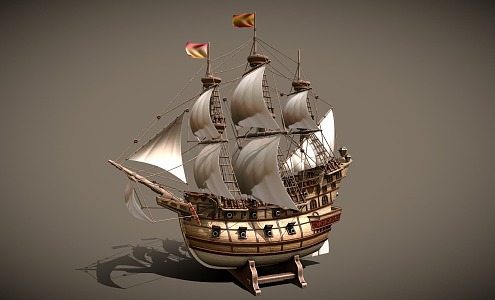 Modern Sailing Spanish Sailing 3d model