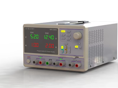 Dual Channel Adjustable DC Power Supply With Digital Voltage Current Display And Knob Control 3d model