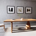 Dining table and chair combination 3d model