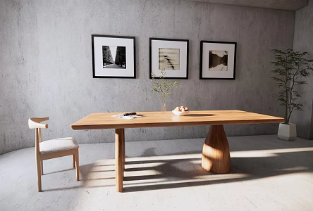 Dining table and chair combination 3d model