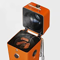 Modern Black And Orange Kitchen Appliances Design