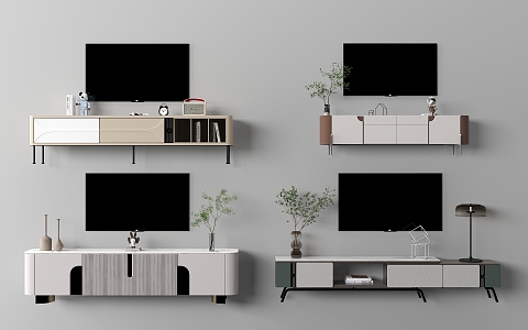 Modern TV Cabinet TV Background Cabinet 3d model