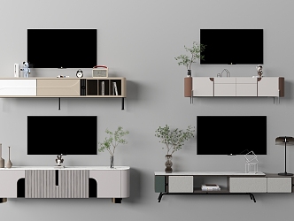 Modern TV Cabinet TV Background Cabinet 3d model