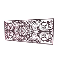Elegant Decorative Metal Room Divider With Intricate Scroll And Symmetrical Patterns 3d model