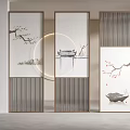New Chinese-style partition screen partition 3d model