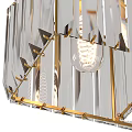 Elegant Modern Crystal Ceiling Light With Golden Frame And Transparent Design 3d model