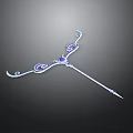 Decorative Curved Metal Household Accessory With Purple Accent And Elegant Design