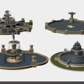 Decorative Garden Fountains Multi Tiered Circular Stone Water Features For Outdoor Landscape Design