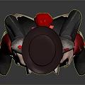 Game Movie Character With Red Hair Top Hat Red Black Outfit Long Boots And Confident Stance