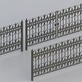 Ornate Wrought Iron Railings With Intricate Circular Patterns For Garden Fencing