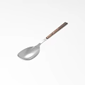Essential Stainless Steel Dinnerware Set With Wooden Handle Spoon For Home Kitchen