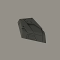 Black Industrial Mechanical Part With Geometric Design Metal Rivets And Structured Surface