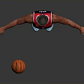 Man wearing CAPITALS 3 basketball jersey red headband arm tattoos and blue sneakers with basketball